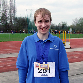 Oliver with his medals