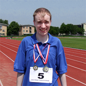 Oliver at the Special Olympics Regional Athletics