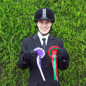 Oliver and his rosettes