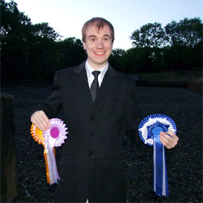 Oliver and his rosettes