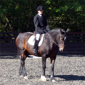 Oliver and Bailey, representing Great Britain in the 2018 INAS Para-Equestrian Competition
