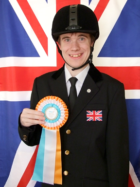 Proud and patriotic Oliver with his rosette