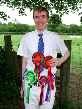 Oliver and his rosettes