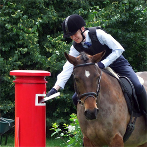 Oliver and Justin at the postbox