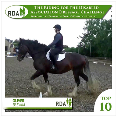 Oliver and Mia finish in Eighth Place in the Riding for the Disabled Association Dressage Challenge