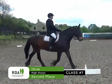 Oliver and Bailey at the RDA Virtual National Championships, Grade 4 dressage - Second Place