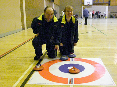 Oliver and Steve at the 2019 New Age Kurling World Pairs Championships