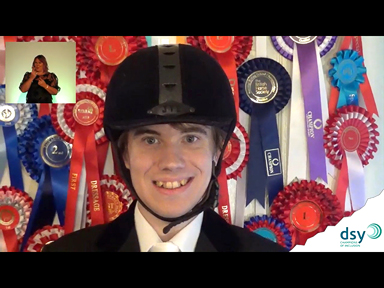 Oliver, Sportsman of the Year 2020, giving his acceptance speech by video.