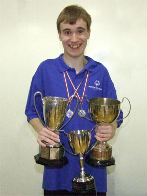 Oliver with his awards