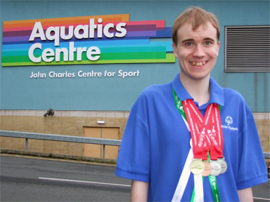 Oliver with his prizes