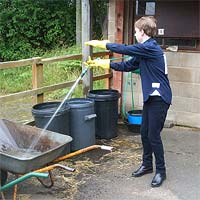 'Washing the wheelbarrow'
